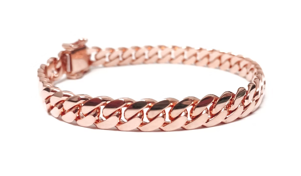 8mm CUBAN LINK BRACELET - 10k ROSE