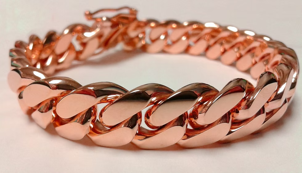 18k Rose Gold 10mm Cuban link bracelet