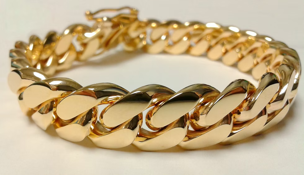 10mm CUBAN LINK BRACELET - 10k GOLD